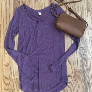 Soft long sleeve Henley